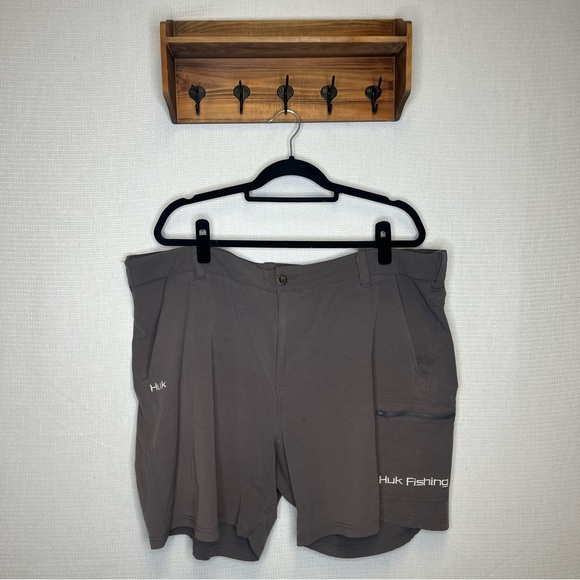 Huk | Gray Cargo Shorts Athletic Fit XXXL Grey‎ - Picture 1 of 7
